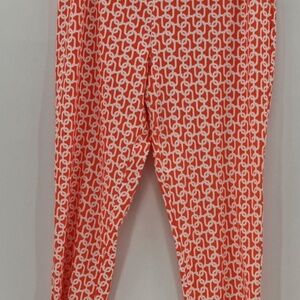 NWT Jude Connally "Lucia" crop pant orange/white geo print XL